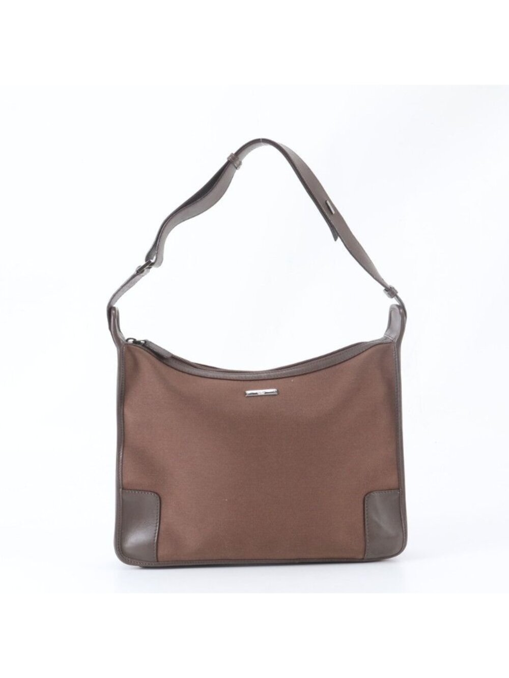 Gucci Leather Shoulder Bag Tote Hand Brown